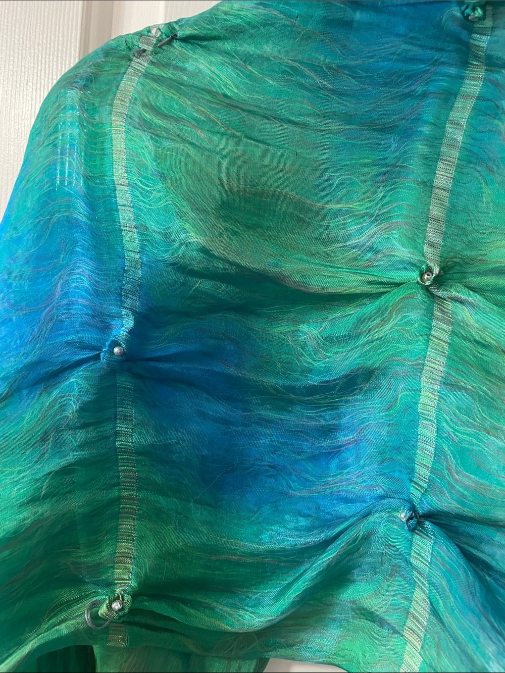 VTG HANDMADE SILK SCARF - Picture 2 of 13